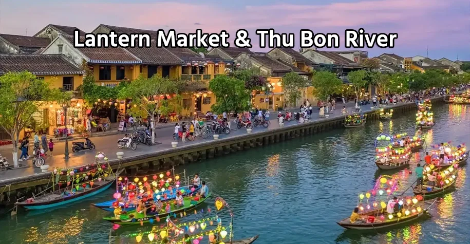 Lantern Market on Thu Bon River in Hoi An, Vietnam